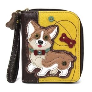 Chala Corgi - Zip Around Wallet